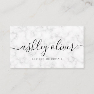 Licensierat Esthetician Marble-Affärskort Visitkort