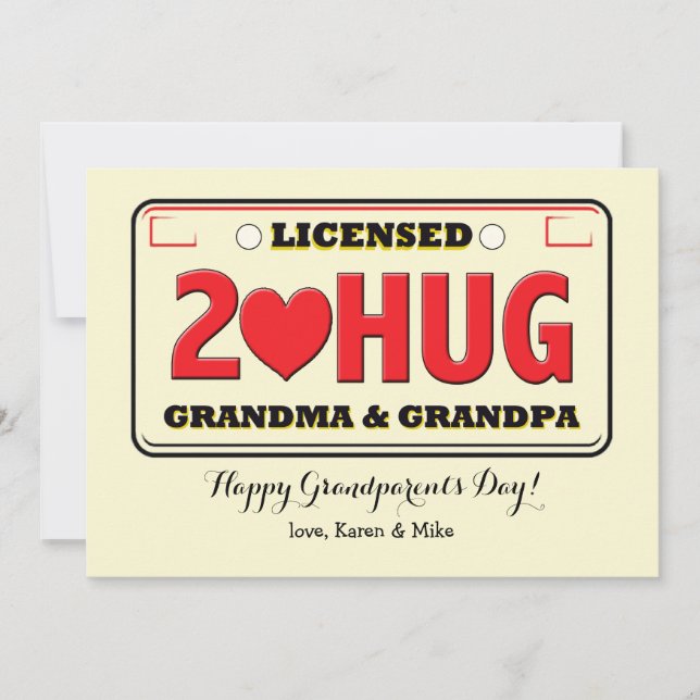 Licensierat till Hg Grandparent Day Card Kort (Framsida)