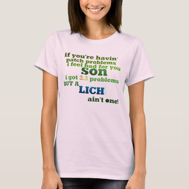 Lich är inte en t-shirt (Framsida)
