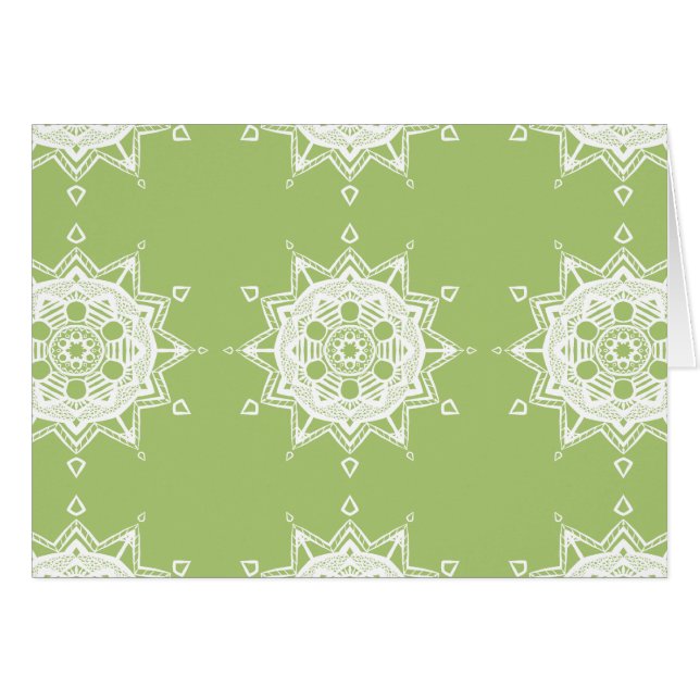 Lichen Mandala Hälsningskort (Framsidan Horizontal)