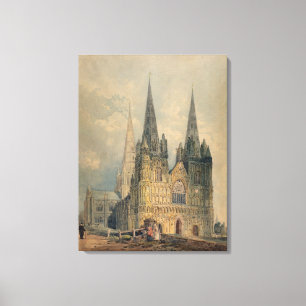 Lichfield domkyrka, Staffordshire, 1794 (w/c över Canvastryck