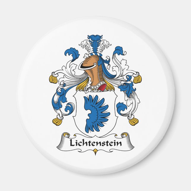 Lichtenstein Family Crest Magnet (Framsidan)