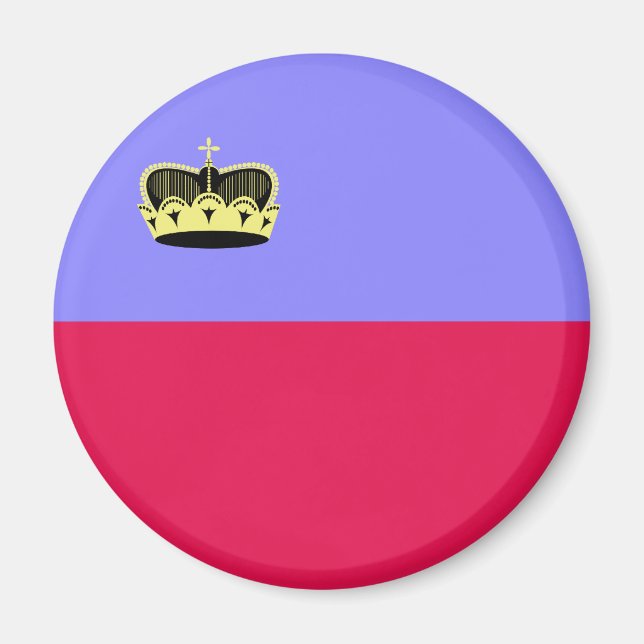 Lichtenstein Flagga av hög kvalitet Magnet (Framsidan)