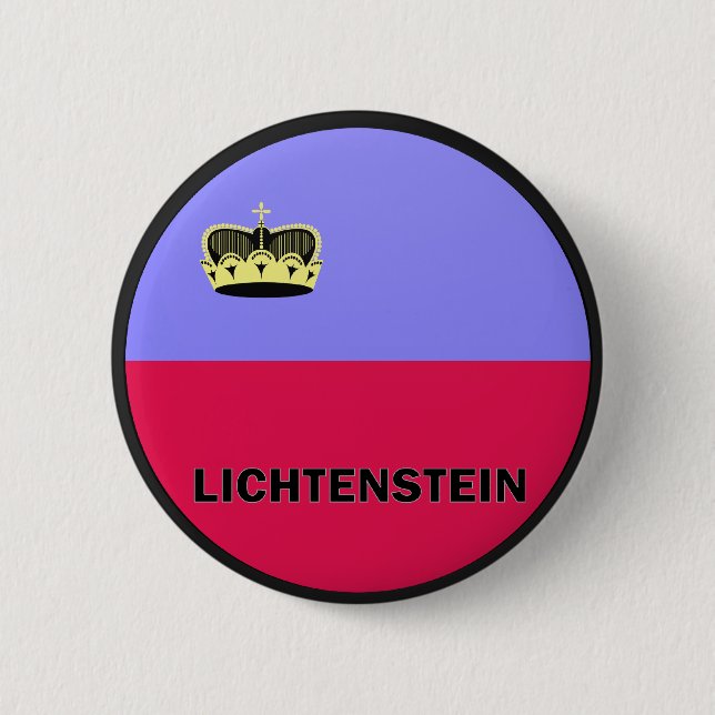 Lichtenstein Roundel kvalitets- flagga Knapp (Framsida)