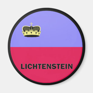 Lichtenstein Roundel kvalitets- flagga Magnet