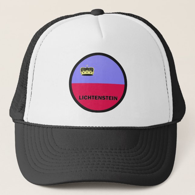 Lichtenstein Roundel kvalitets- flagga Truckerkeps (Framsida)
