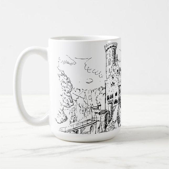 Lichtenstein slott kaffemugg (Vänster)