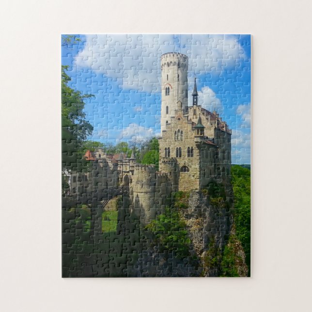 Lichtenstein slott Reutlingen Tyskland. Pussel (Vertikal)