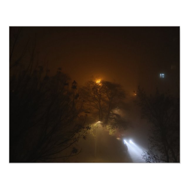 Lichter im Nebel Foto-Vergrößerung Fototryck (Framsidan)