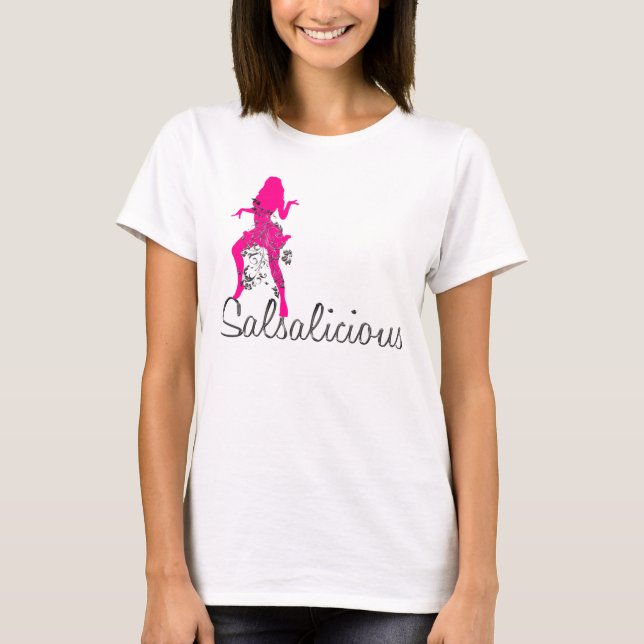 Licious T-tröja för SALSA med en dansflicka Tee Shirt (Framsida)