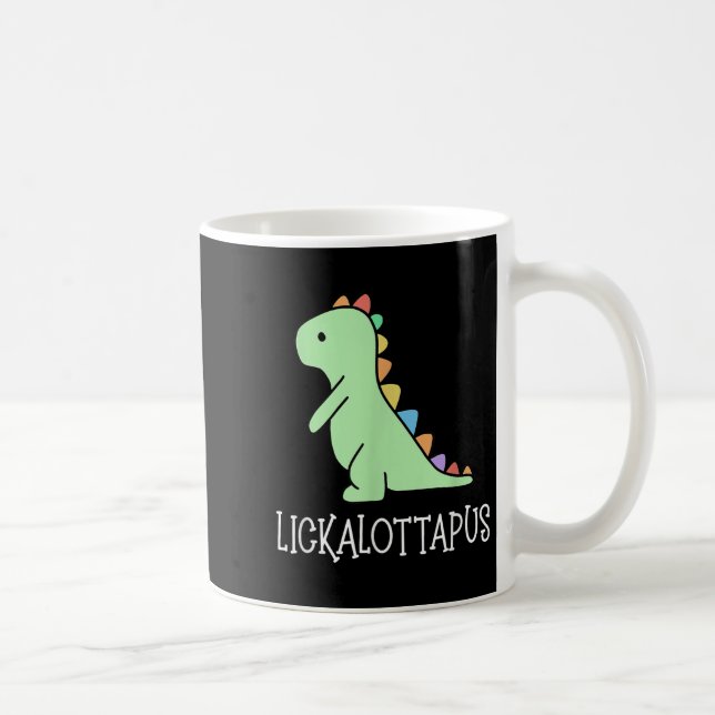 Lickalottapus Funny Lesbisk Lgbtq Pride, Funny Hum Kaffemugg (Höger)