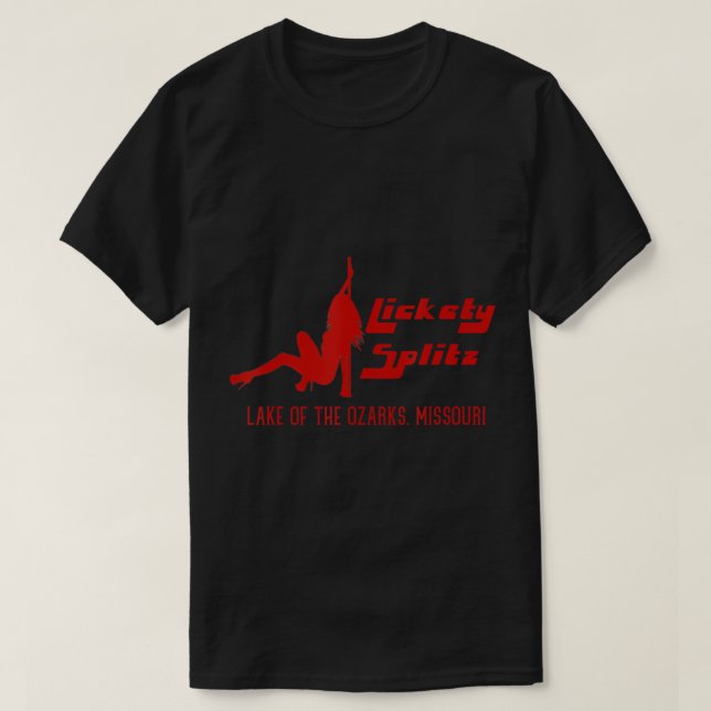 Lickety Splitz Sjö vid Ozarks Missouri Strip C T Shirt (Design framsida)