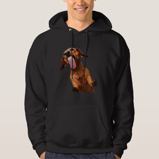 Licky Dachshund Hoodie (Framsida)