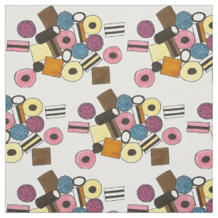 Licorice Allsorters All Sorts Candy Foodie Fabric Tyg