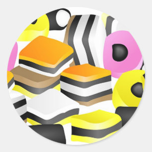 Licorice Allsorts Runt Klistermärke
