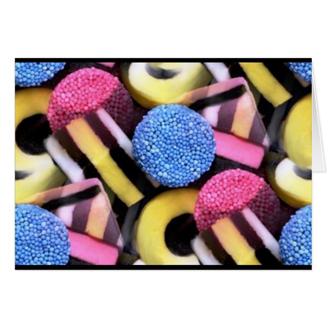 licorice_bit_candy hälsningskort (Framsidan Horizontal)