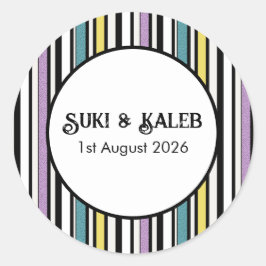 Licorice candy rand - bröllop-dekal runt klistermärke