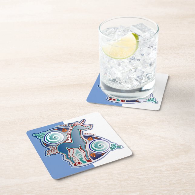 Licorne celtique underlägg papper kvadrat (Insitu)