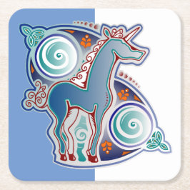 Licorne celtique underlägg papper kvadrat