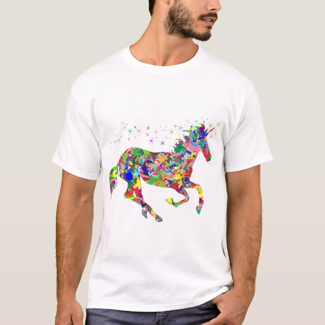 Licorne Rainbow T Shirt (Framsida)