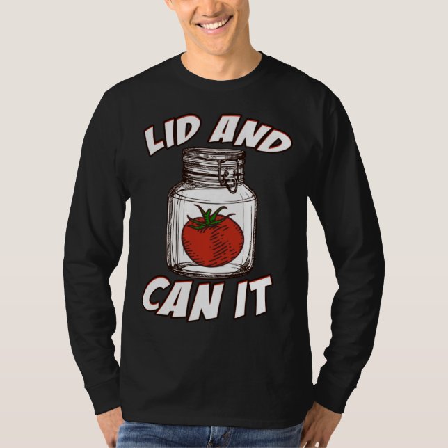 Lid And Can It Vinegar Condiment T Shirt (Framsida)