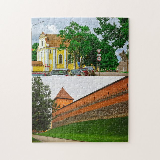 Lida Belarus Architecture Castle Collage Pussel (Vertikal)