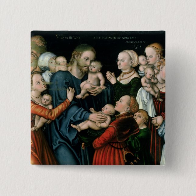 Lida lite barnen för att komma Unto mig, 1538 Knapp (Framsida)