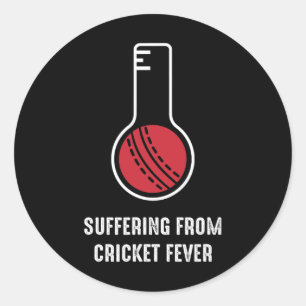 Lider av cricketfeber runt klistermärke