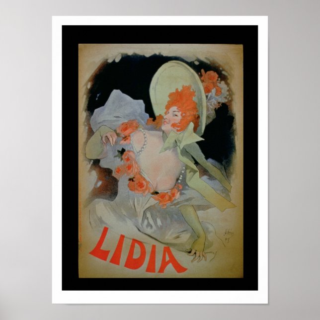 Lidia, 1895 (färg litho) poster (Framsidan)