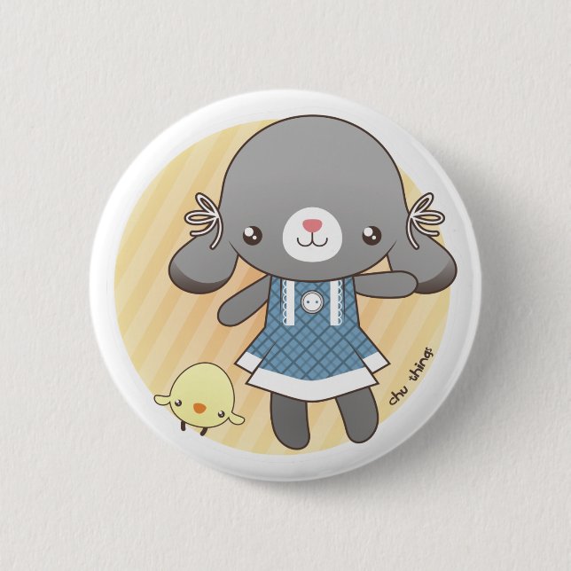 Lidia: Kaninen Amigurumi Knapp (Framsida)