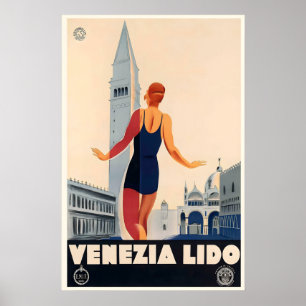 Lido di Venezia Venedig Lido Italien Resemål från  Poster