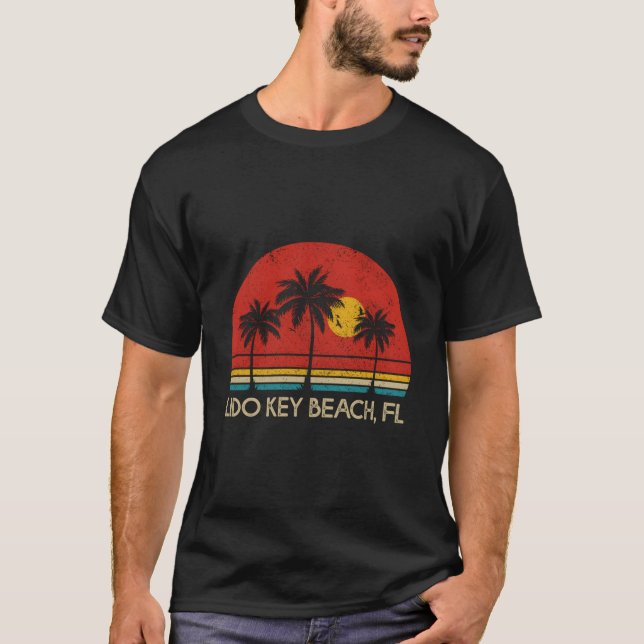Lido Key Beach Florida Fl Surfer T Shirt (Framsida)