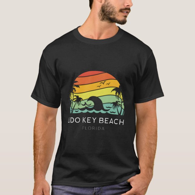 Lido Key Strand Florida Semester Sommar West T Shirt (Framsida)