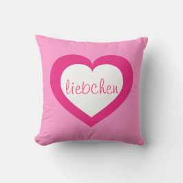 Liebchen White och shock rosa eart Kudde