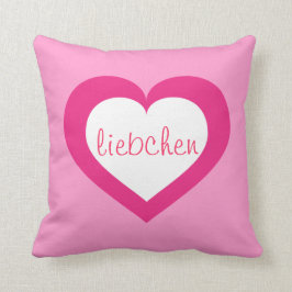 Liebchen White och shock rosa eart Kudde