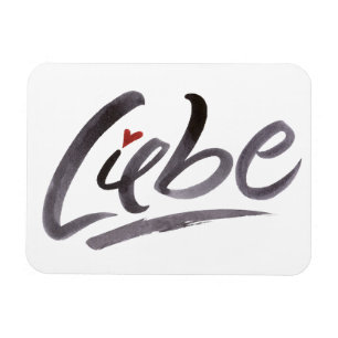 LIEBE Kärlek Hertz Schoneschrift Lettering Magnet