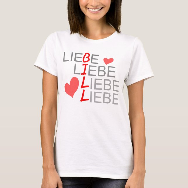 Liebe Liebe Liebe Liebe T-tröja Tee Shirt (Framsida)