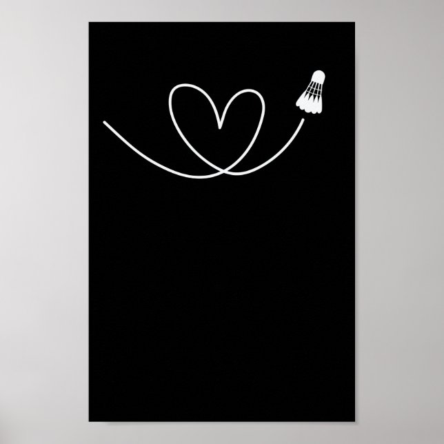 Liebe zum Badminton Federball Badmintonschläger Poster (Framsidan)