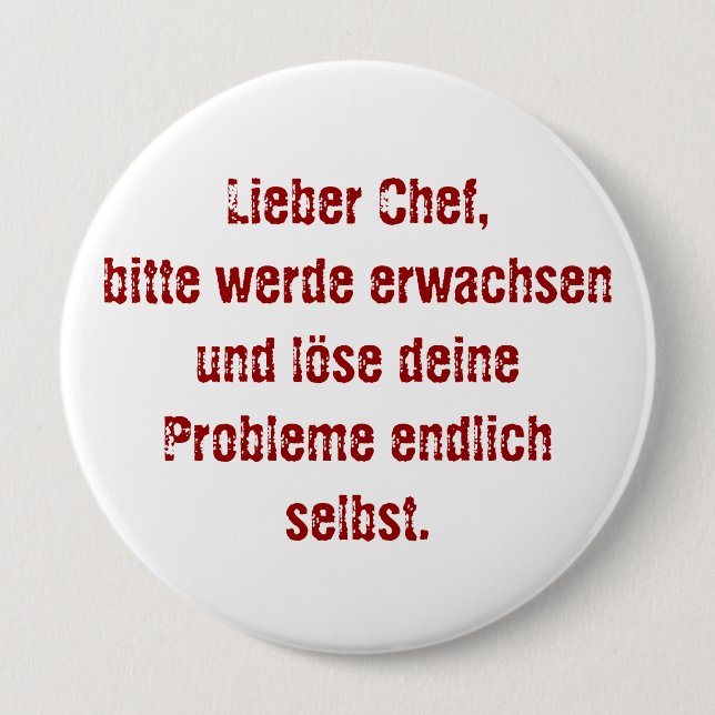 "Lieber Chef, bitte werde erwachsen..." Knapp (Framsida)