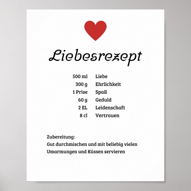 Liebesrezept Poster (Framsidan)