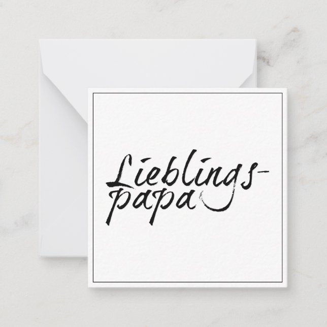 Lieblingspapa - Schriftzug 0001 Anteckningskort (Framsida)