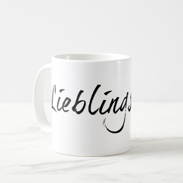 Lieblingspapa - Schriftzug 0001 Kaffemugg (Framsida vänster)