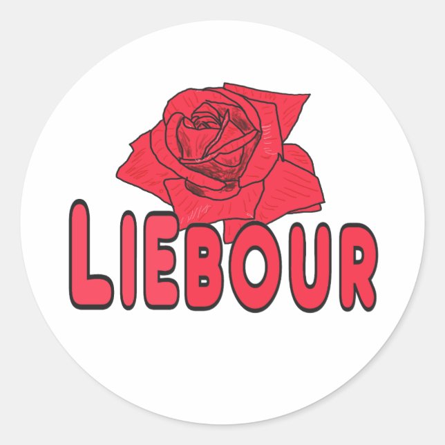 Liebour Runt Klistermärke (Framsida)