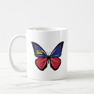 Liechtenstein Butterfly Flagga Kaffemugg