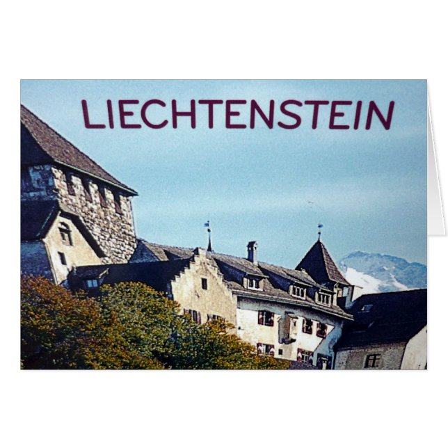 Liechtenstein castle hälsningskort (Framsidan Horizontal)