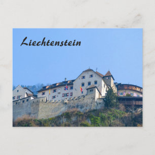 Liechtenstein Castle i Vaduz Vykort