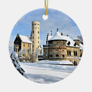 Liechtenstein Castle Julgransprydnad Keramik