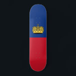 Liechtenstein Flag Mini Skateboard Bräda 18,5 Cm<br><div class="desc">Patriotic flag of Liechtenstein.</div>