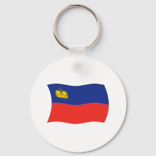Liechtenstein Flagg Nyckelring