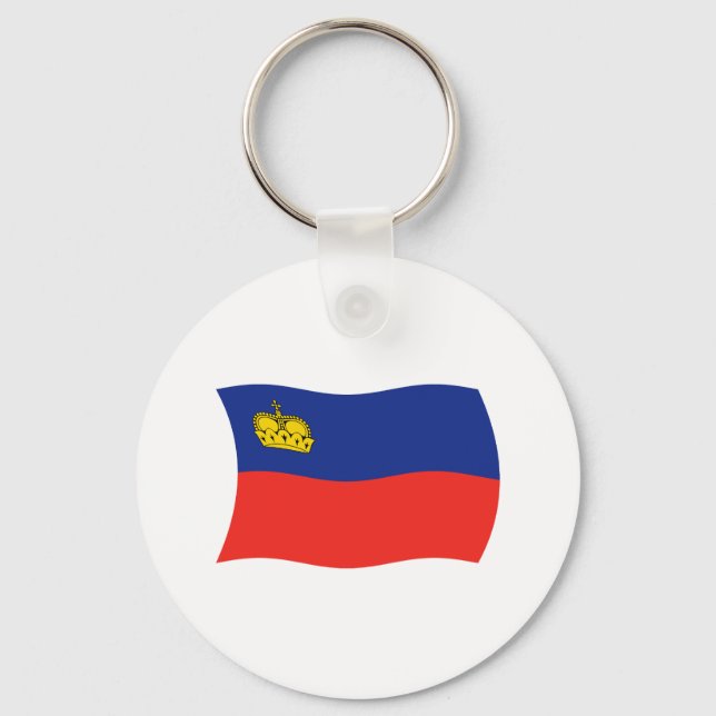 Liechtenstein Flagg Nyckelring (Framsida)